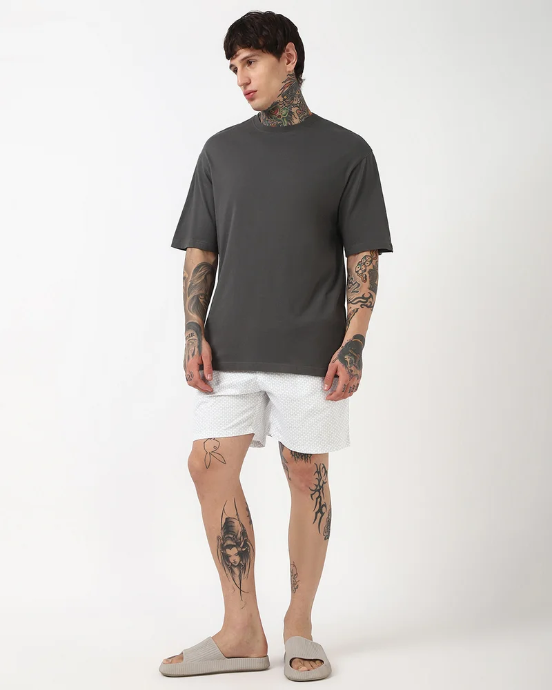 bewakoof Men's White All Over Printed Boxers